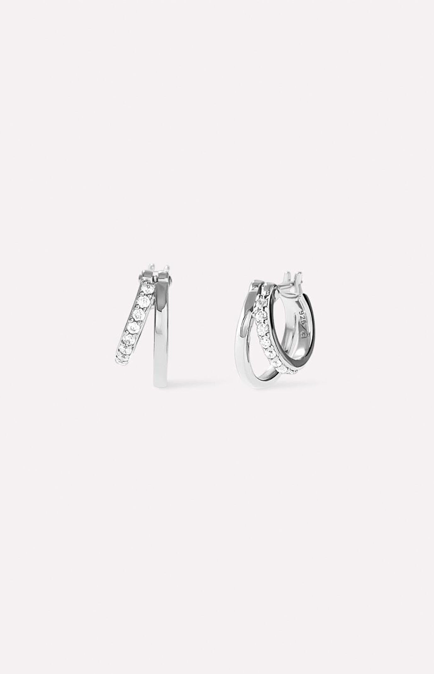 Ana Luisa Toda Mini Silver Double Hoop Earrings | PacSun