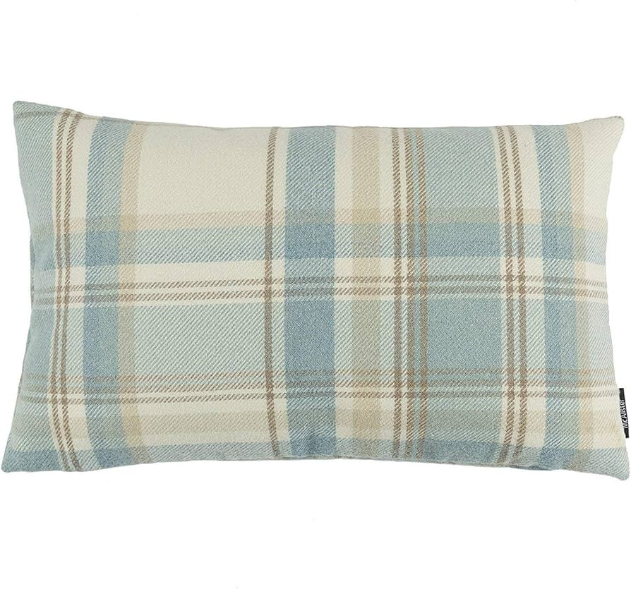 McAlister Textiles Duck Egg Blue Heritage Tartan Decorative Throw Pillow Cover Case 24 x 16 Inche... | Amazon (US)