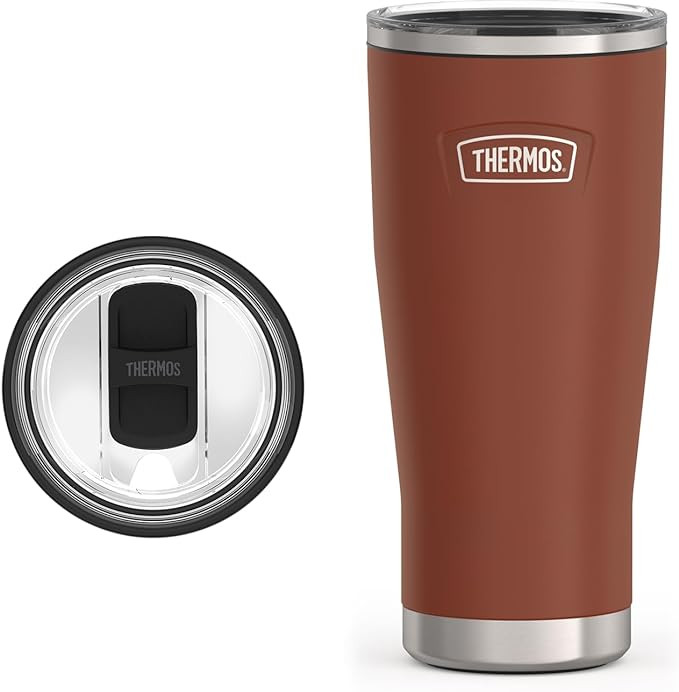 THERMOS ICON SERIES, Stainless Steel Cold Tumbler with Slide Lock, 24 Ounce, Saddle | Amazon (US)