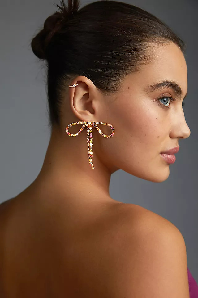 Crystal Bow Earrings | Anthropologie (US)