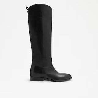 REIN Flat Slouch Knee Boot in Black Leather | Russell & Bromley | Russell & Bromley