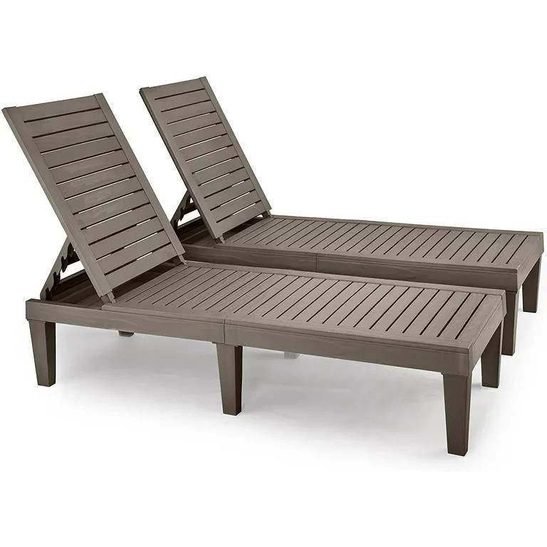 YITAHOME 2 Pcs Chaise Outdoor Lounge Chairs: Adjustable Backrest, Multi-Functional Patio Loungers... | Walmart (US)