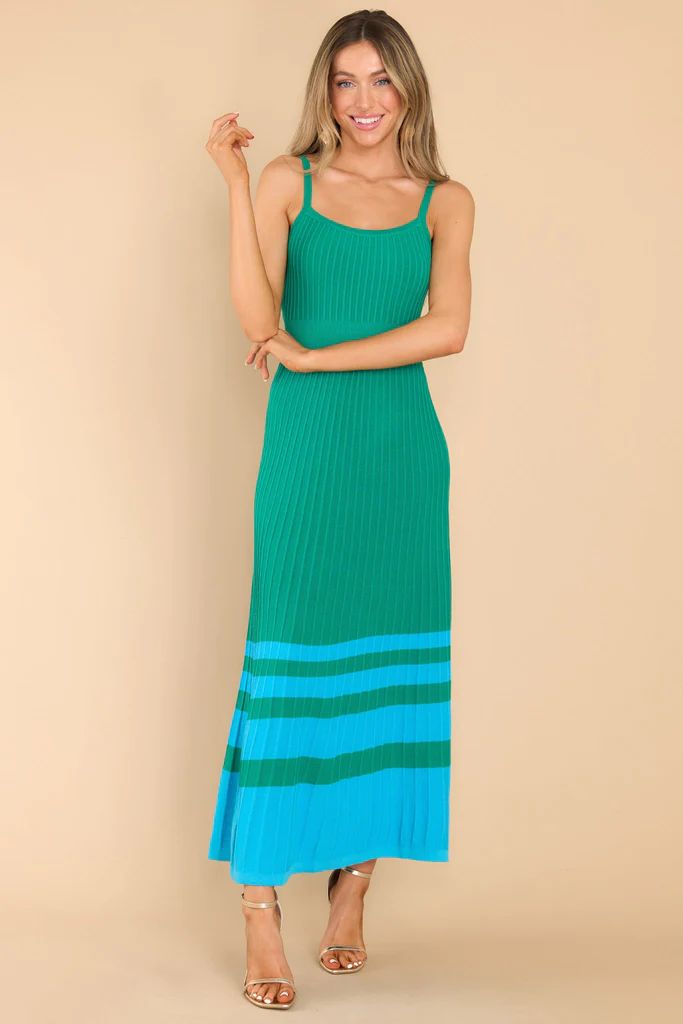 Floating On By Green Maxi Dress | Red Dress 
