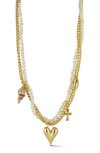 GLAZE JEWELRY Layered Charm Necklace in Gold at Nordstrom Rack | Nordstrom Rack