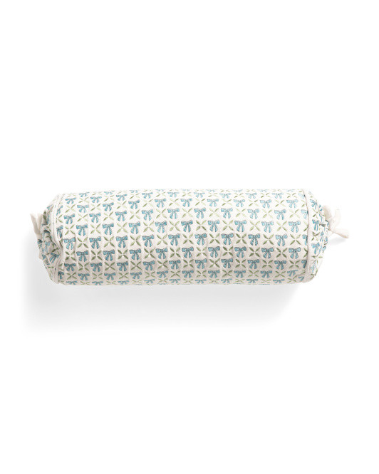 7x21 Bow Block Print Bolster | TJ Maxx