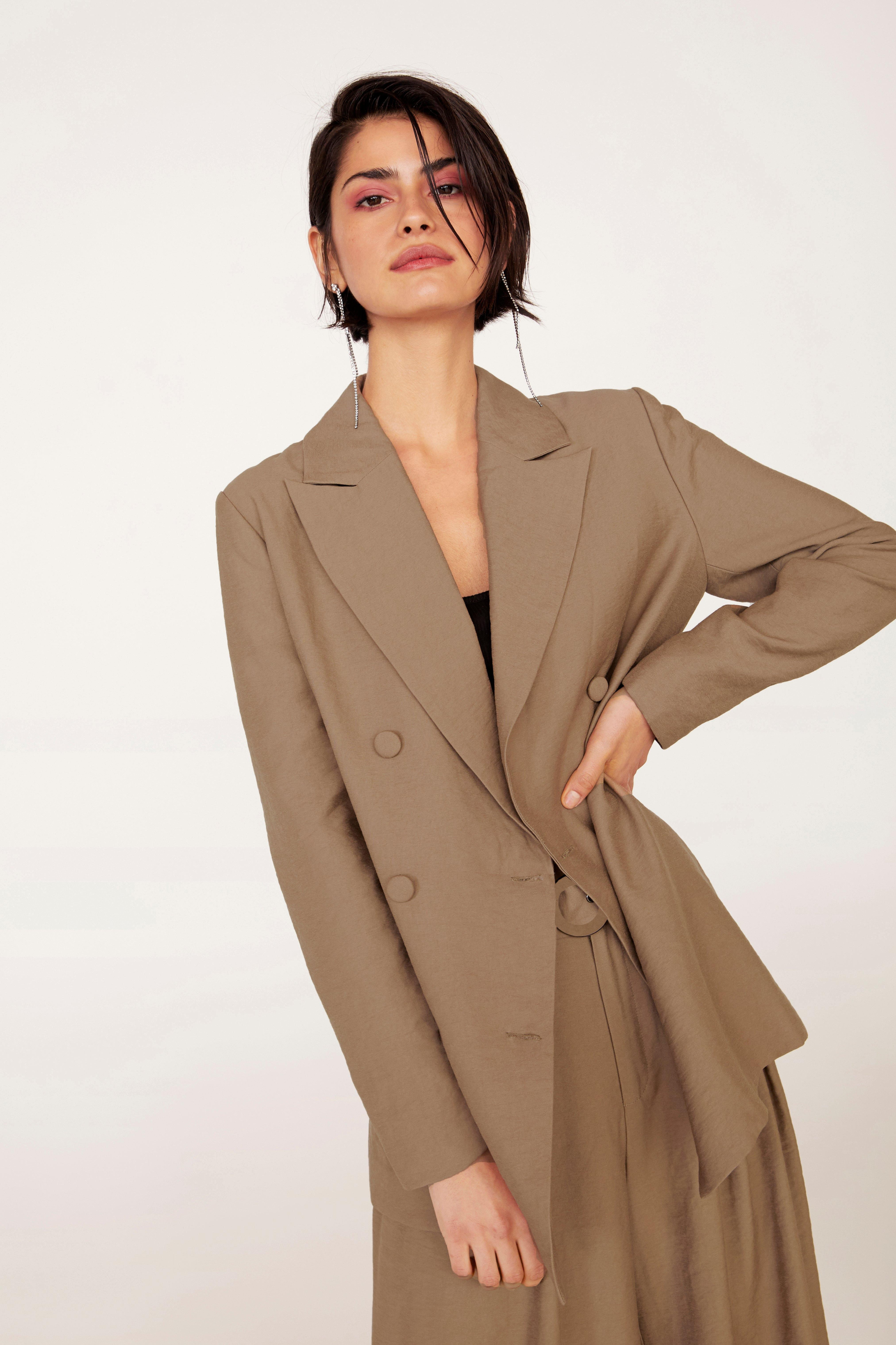 Womens Business As Usual Oversized Double Breasted Blazer - Tan | NastyGal (US & CA)