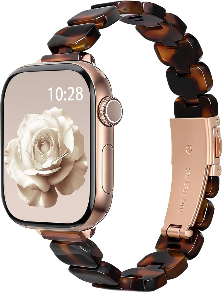 Slim Resin Band Compatible With Apple Watch Bands for Women Series 11/10/9/8/7 38/40/41/42/44/46m... | Amazon (US)