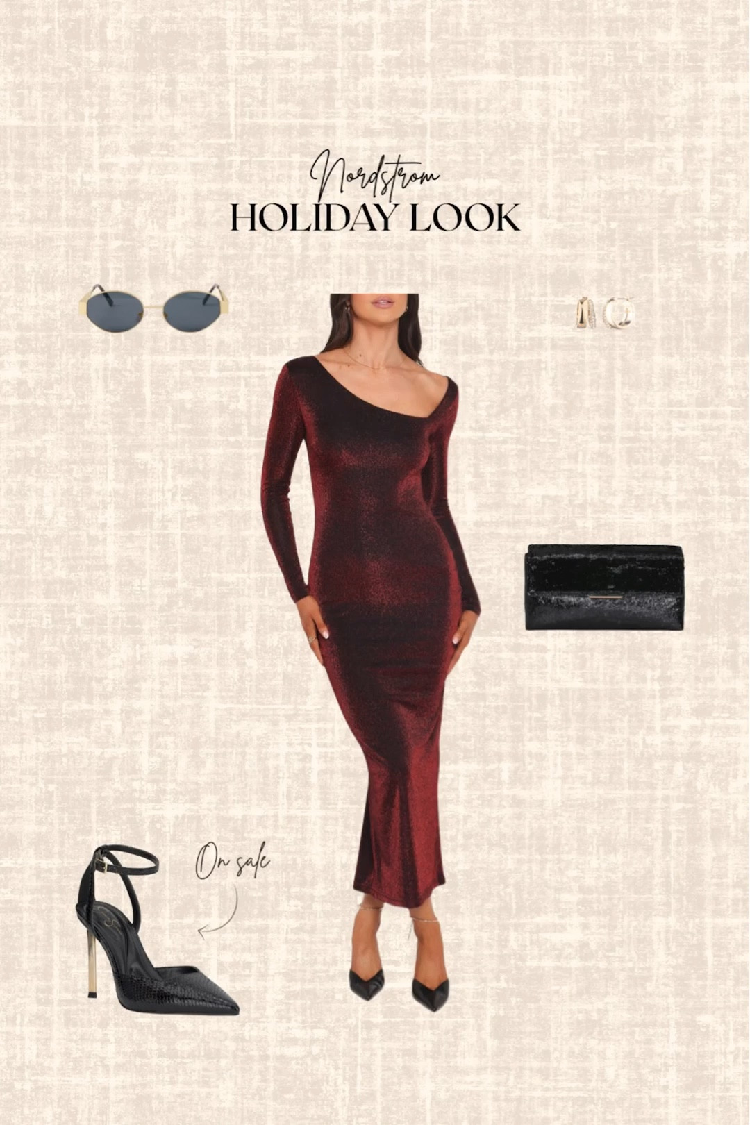 Nordstrom Holiday look! 

Party dress, clutch, sunglasses, heels, earrings

#LTKootd #LTKHoliday