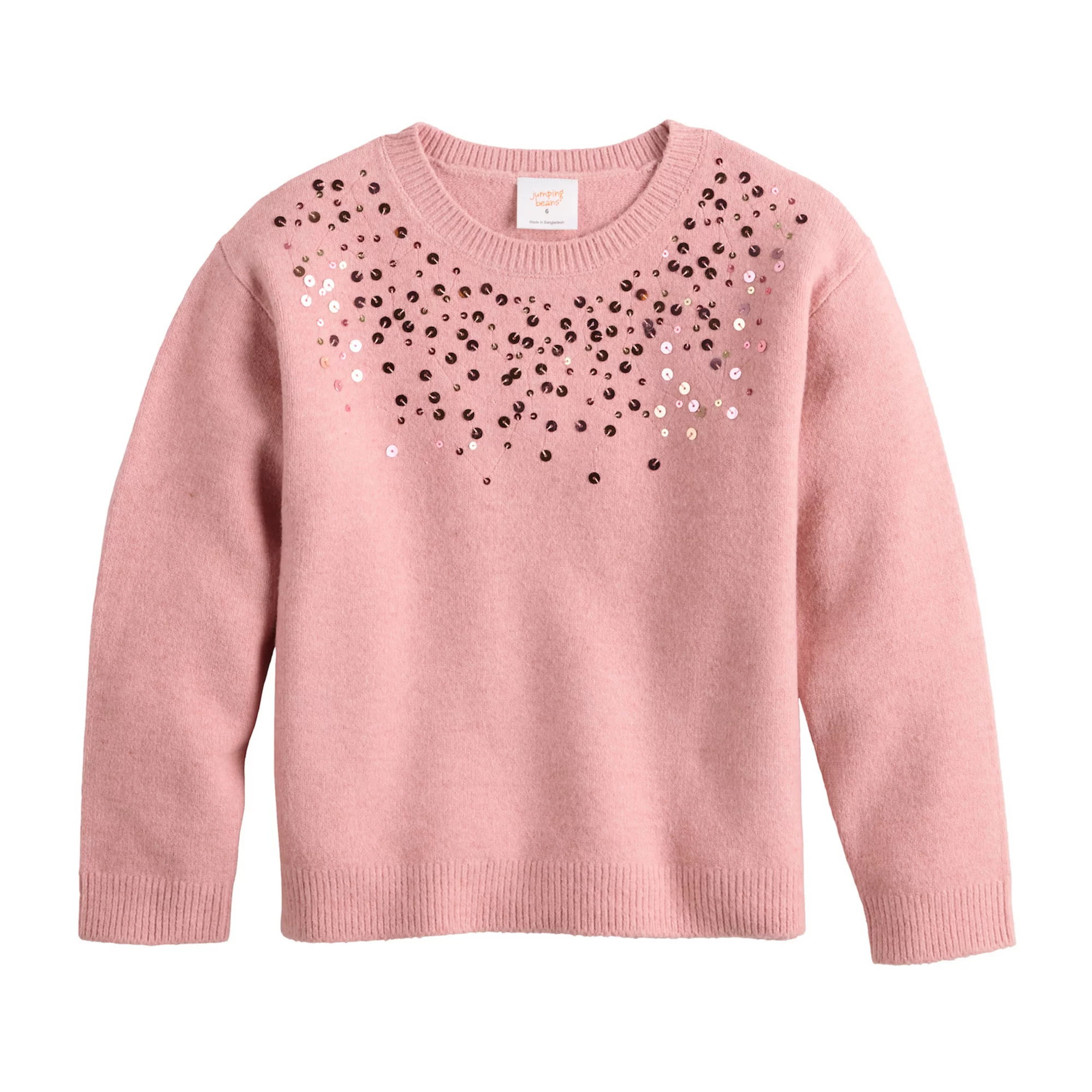 Girls 4-12 Jumping Beans® Jersey Crew Pullover Sweater | Kohl's