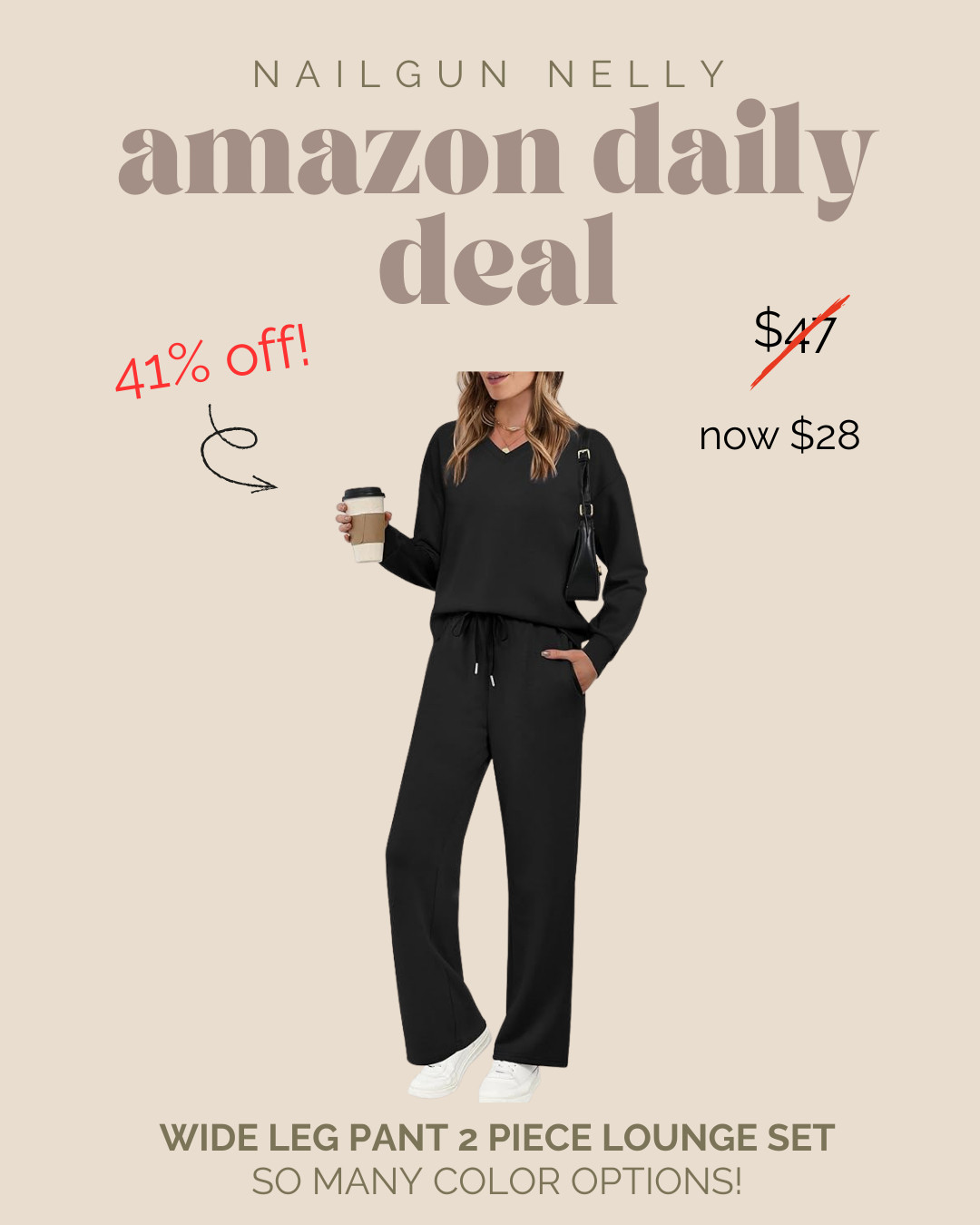 Amazon Daily Deal! - Wide Leg Pant 2 Piece Lounge Set

#traveloutfit
 

 #LTKActive #LTKSaleAlert #LTKTravel