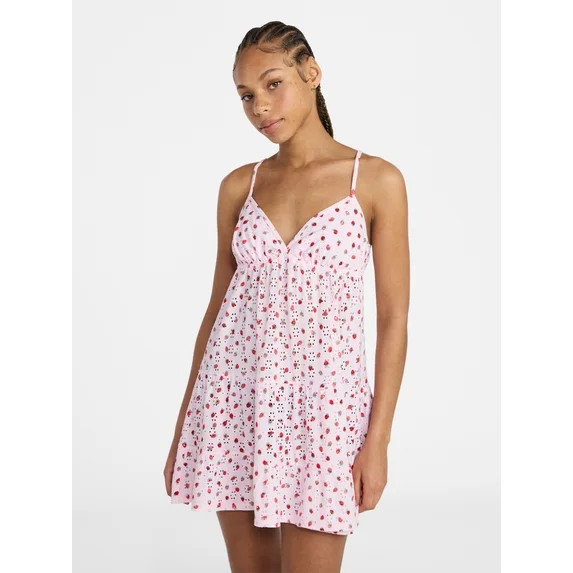 No Boundaries Tiered Cami Sleep Dress, Women's XS-XXL | Walmart (US)
