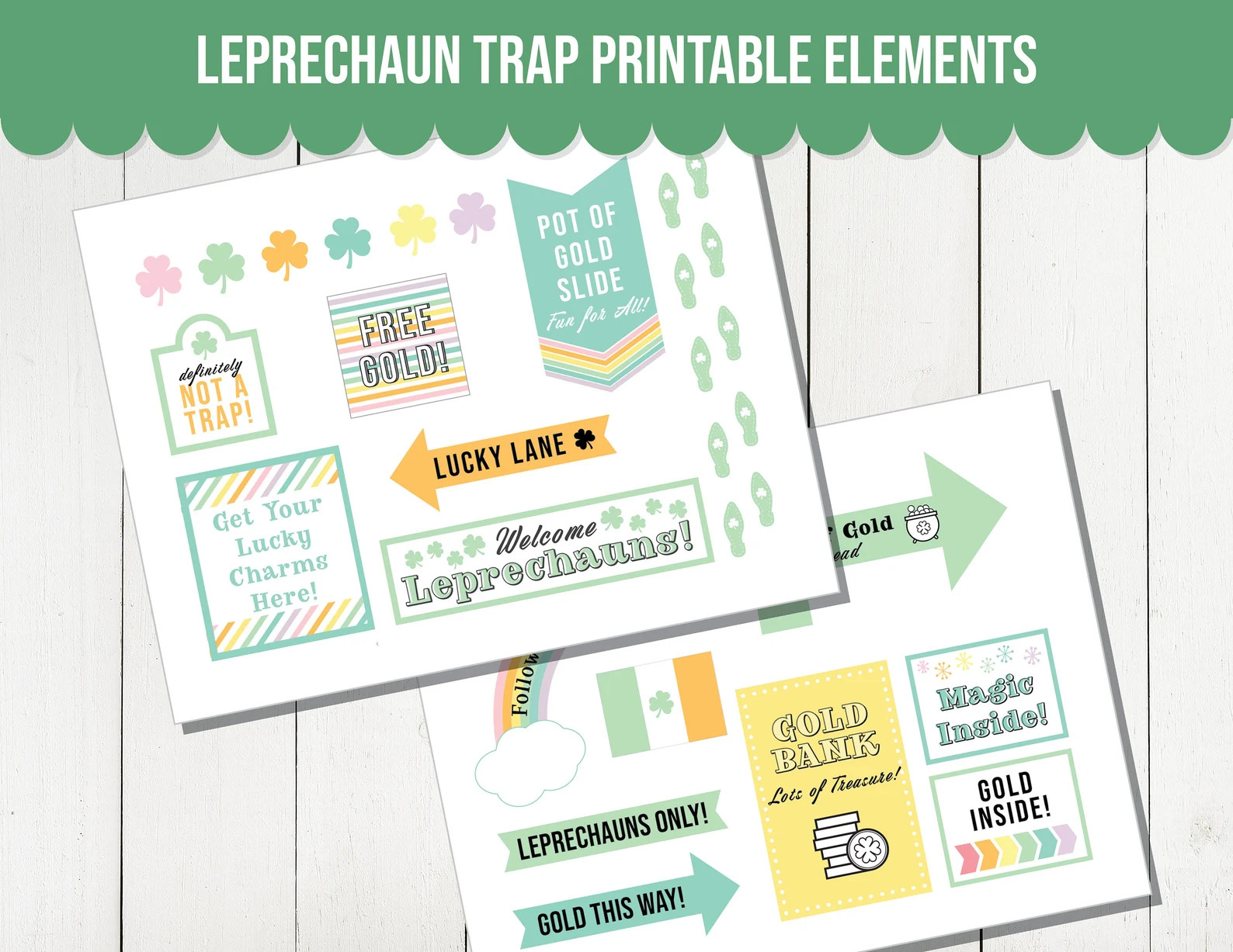 Leprechaun Trap Printable Elements for St Patricks Day, DIY Leprechaun Trap Kit, Catch a Leprecha... | Etsy (US)