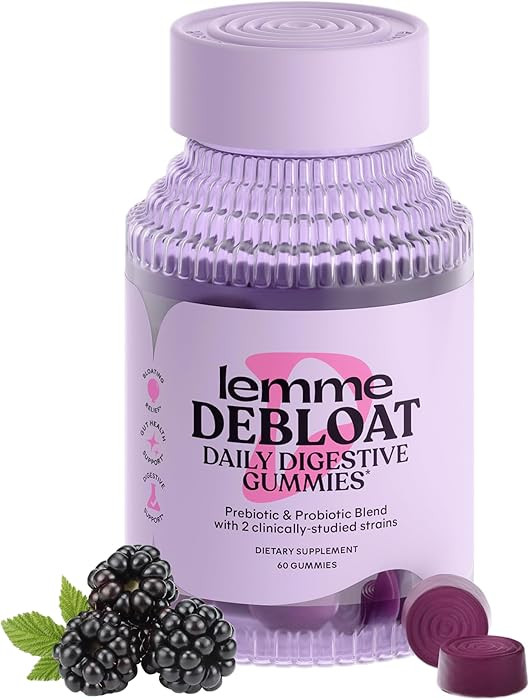 Lemme Debloat Digestive & Gut Health Gummies for Women, 2 Clinically Studied Probiotics & Prebiot... | Amazon (US)
