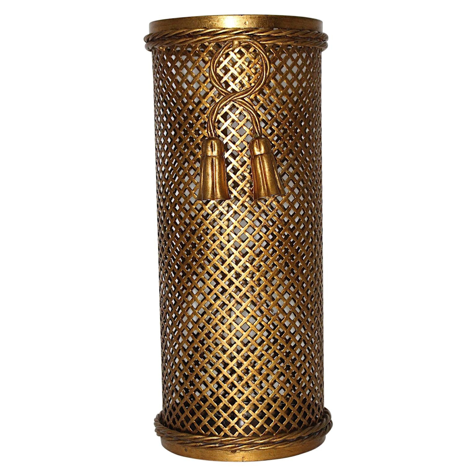 Hollywood Regency Style Gilded Umbrella Stand by Li Puma Firenze, 1950s, Italy | 1stDibs