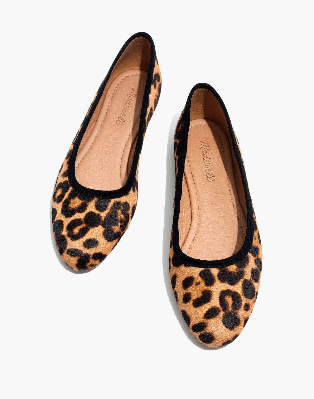 The Reid Ballet Flat in Leopard Calf Hair | Madewell