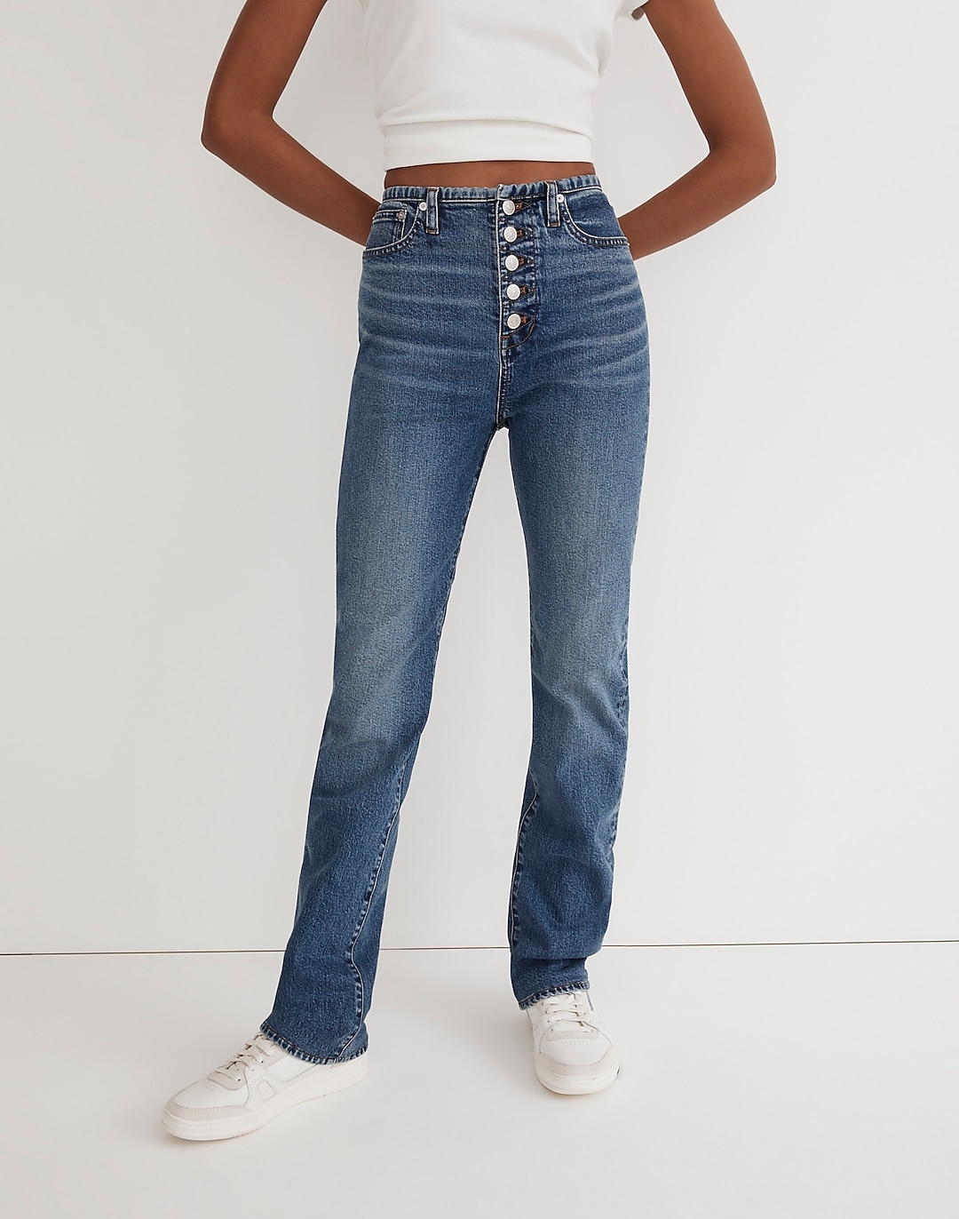 The '90s Straight Jean in Liola Wash: Binded-Waist Edition | Madewell