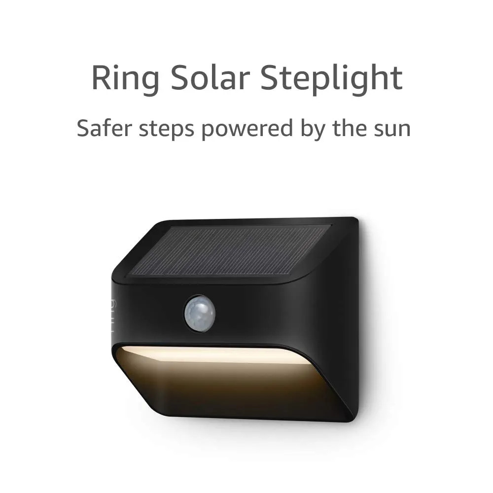 Ring Solar Steplight — Motion-activated steplight, bright LEDs, works with Amazon Sidewalk, Bla... | Amazon (US)