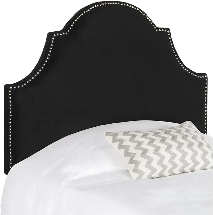 Safavieh Mercer Collection Hallmark Velvet Headboard, Twin, Black | Amazon (US)