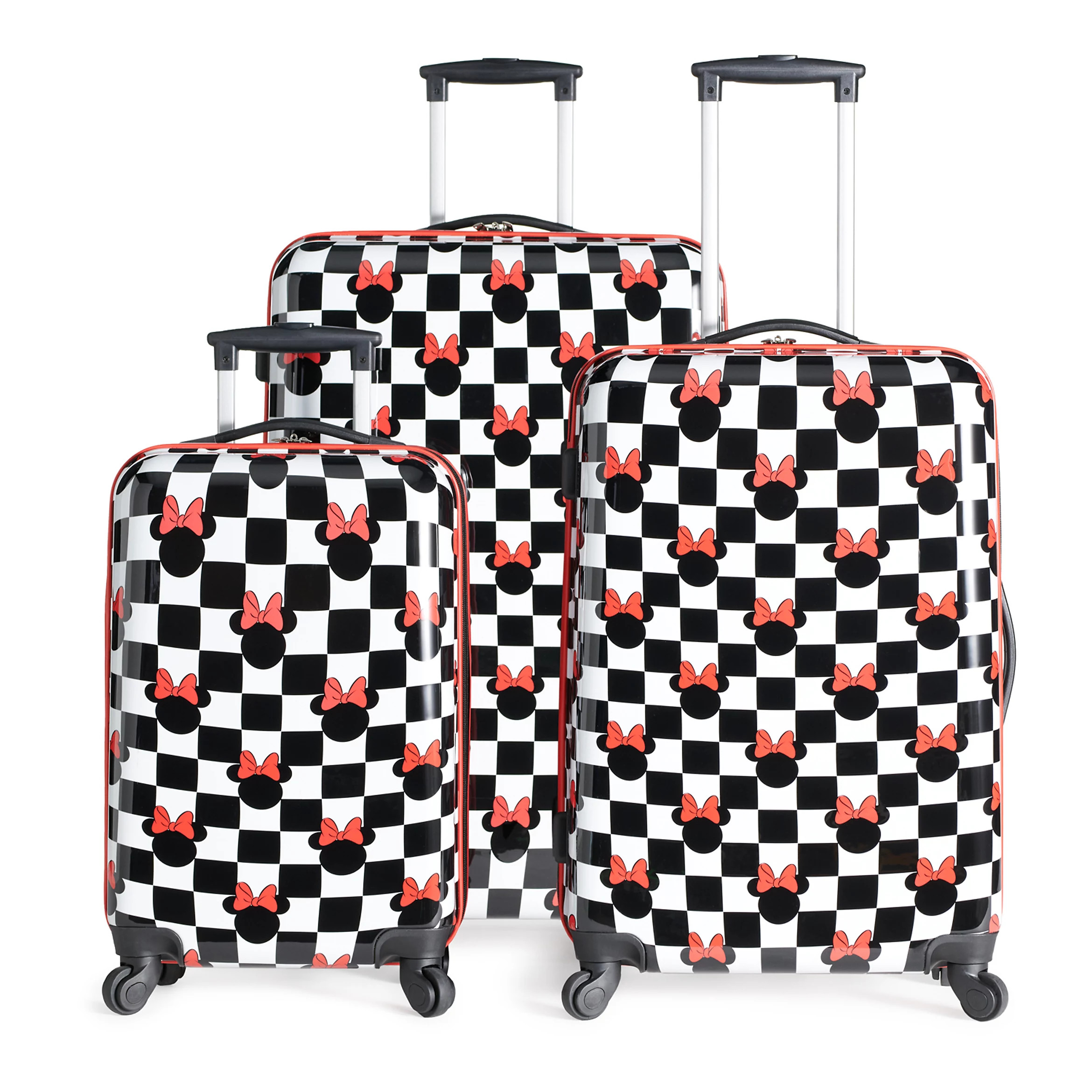 Disney's Minnie Mouse Checkered 3-Piece Hardside Spinner Luggage | Kohl's