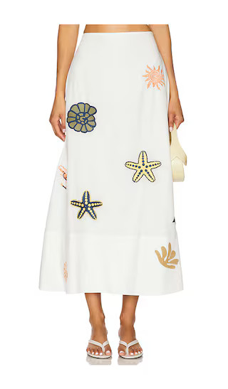 Eden Ankle Skirt in Ivory Mult | Revolve Clothing (Global)