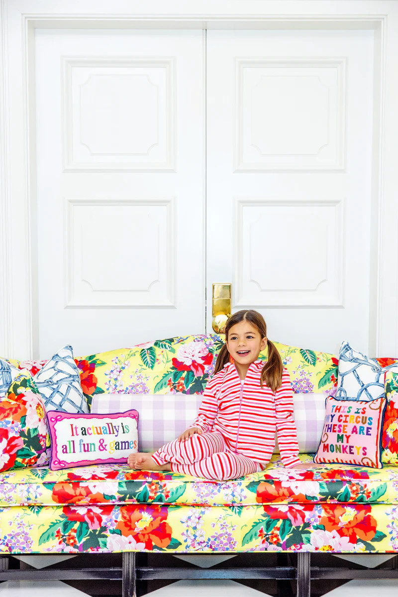 Georganna Jacket (Velour) - Richmond Red, Worth Avenue White, and Hamp | The Beaufort Bonnet Company