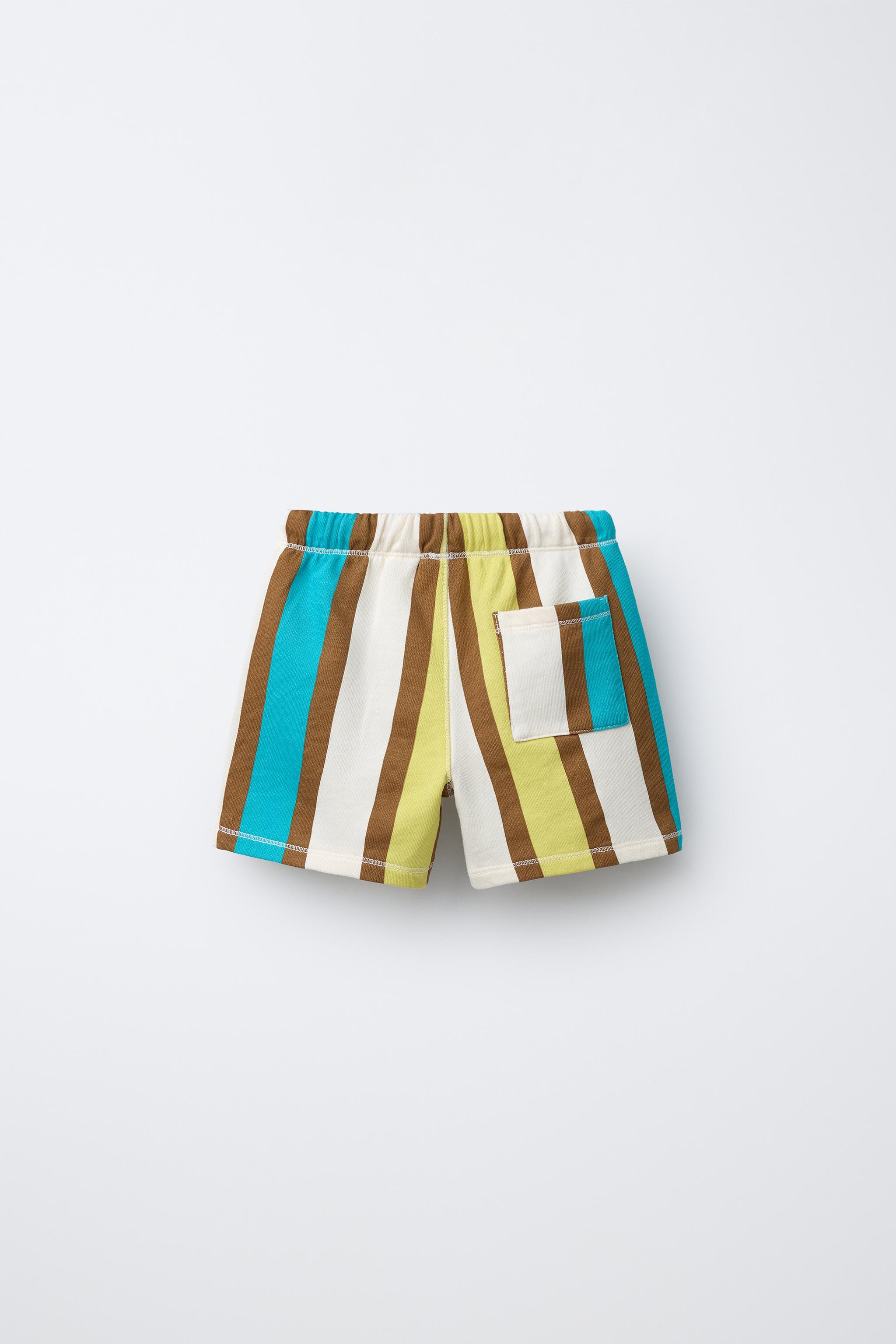 STRIPED LABEL SHORTS | Zara US