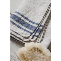 French Style Linen Towels - Set Of 2, Linen Kitchen With Loop, Thick Hand Towels, Rustic Tea in Various Colors | Etsy (US)