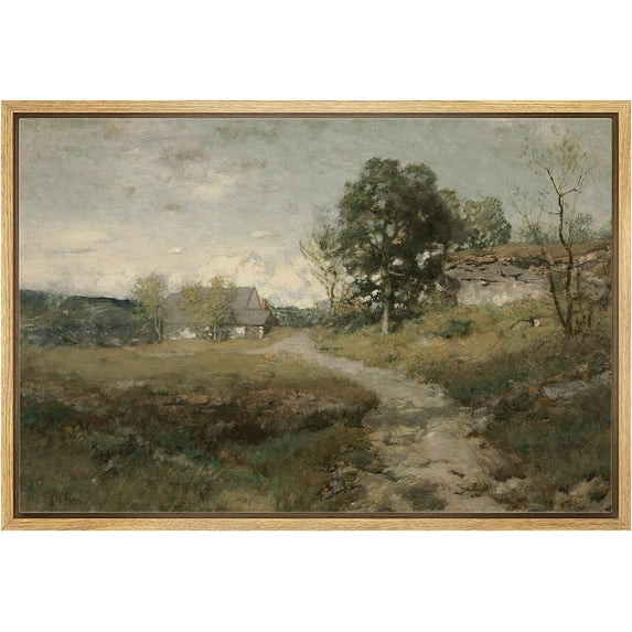 PixonSign Framed Canvas Print Wall Art Country Village Rustic Rural Landscape Nature Wilderness I... | Walmart (US)