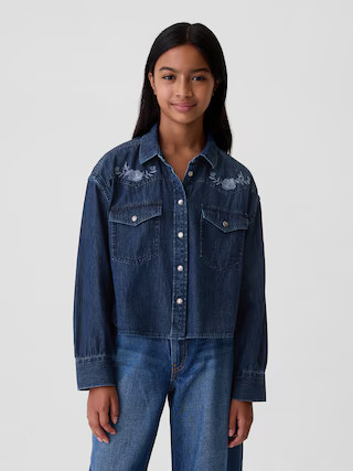 Kids Oversized Denim Western Shirt | Gap (US)