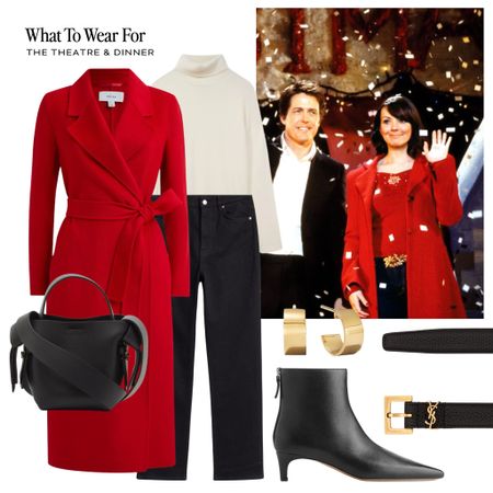Outfits inspired by Christmas films 🎄

Love Actually, high street, festive style, red coat, reiss, cream roll neck, black jeans, heeled boots, saint Laurent belt, gold hoops, ache bag 

#LTKSeasonal #LTKeurope #LTKstyletip
