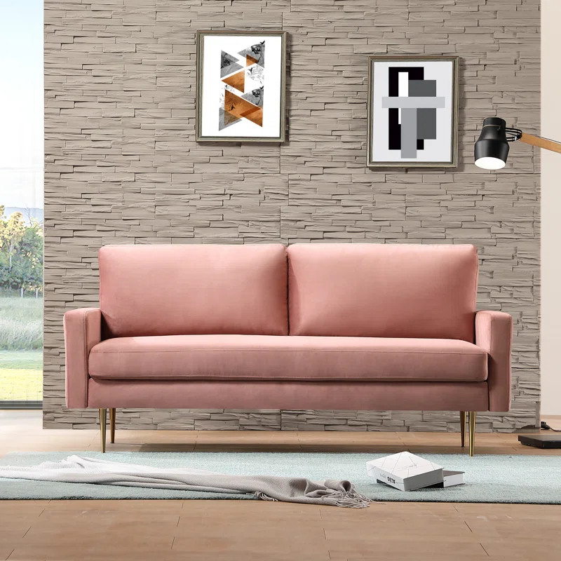 Christabel Velvet 72.4" Square Arm Sofa | Wayfair North America