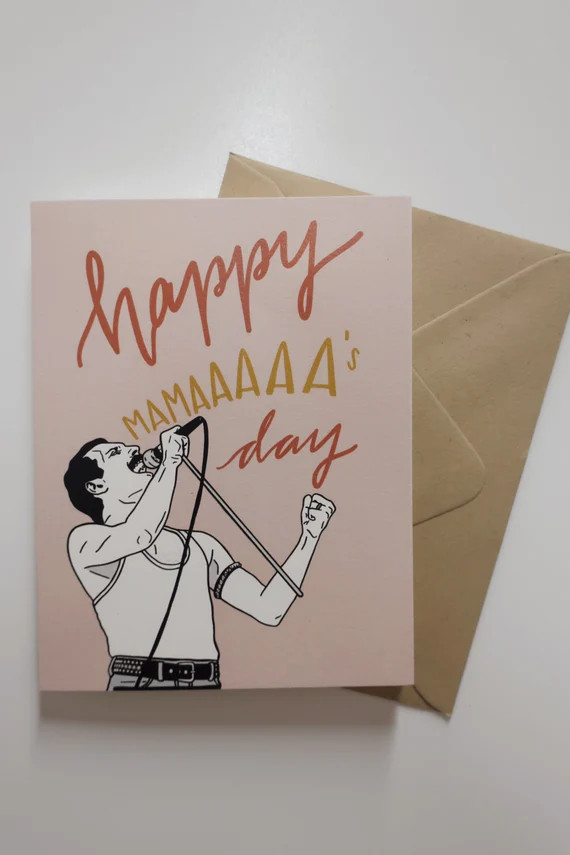 Freddie Mercury Mother's Day Card- Happy Mama's Day | Etsy (US)