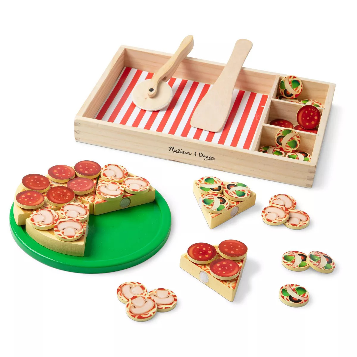 Melissa & Doug Pizza Party Wooden Play Food Set | Target