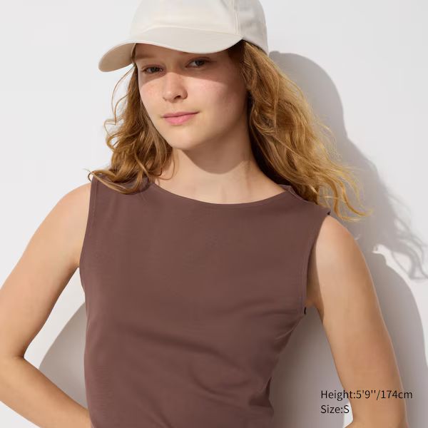 Boat Neck Sleeveless Top | UNIQLO (US)