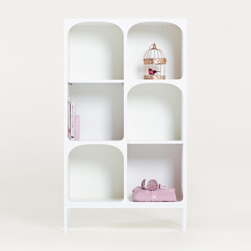 Anders White Cube Bookcase with Legs + Reviews | Crate and Barrel | Crate & Barrel