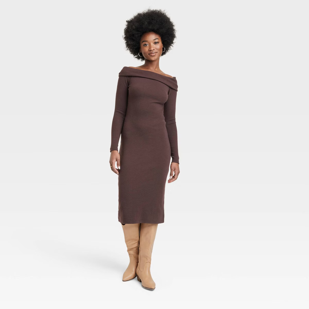 Women's Long Sleeve Midi Bodycon Dress - Universal Thread™ | Target