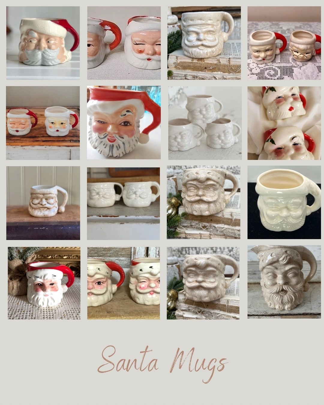 These are absolutely amazing!! These are all vintage and most of them are only one avaiable. So make sure you check them out❤️
#santamugs #farmhousechristmas#militarywife #vintagechristmas #christmasdecorations


#LTKHoliday #LTKSeasonal #LTKGiftGuide