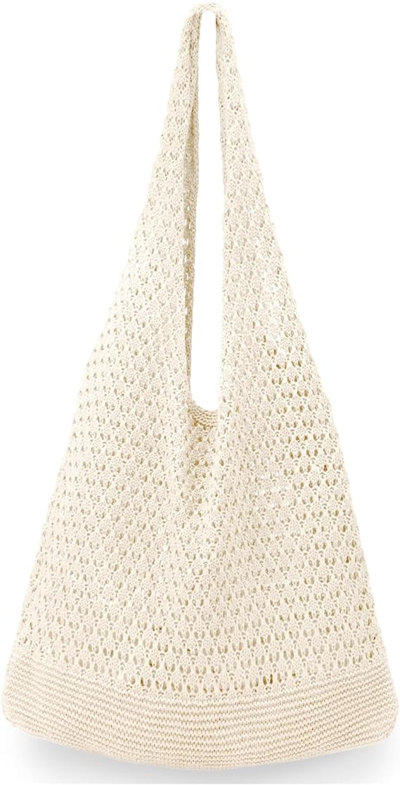 hatisan Crochet Bags for Women Summer Beach Tote Bag Aesthetic Tote Bag Hippie Bag Knit Bag | Amazon (US)