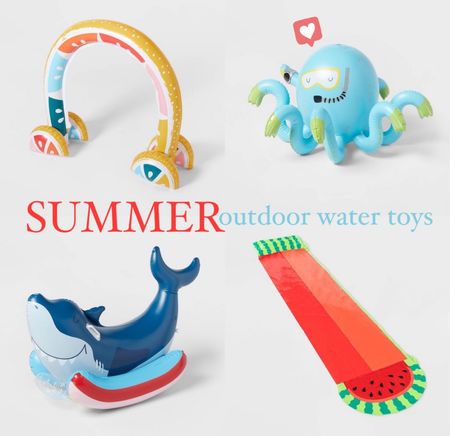 Outdoor water toys this summer for kids from Target 💦 \\ shark sprinkler, slip n slide, octopus, citrus rainbow sprinkler, watermelon slide

#LTKkids #LTKFind #LTKfamily