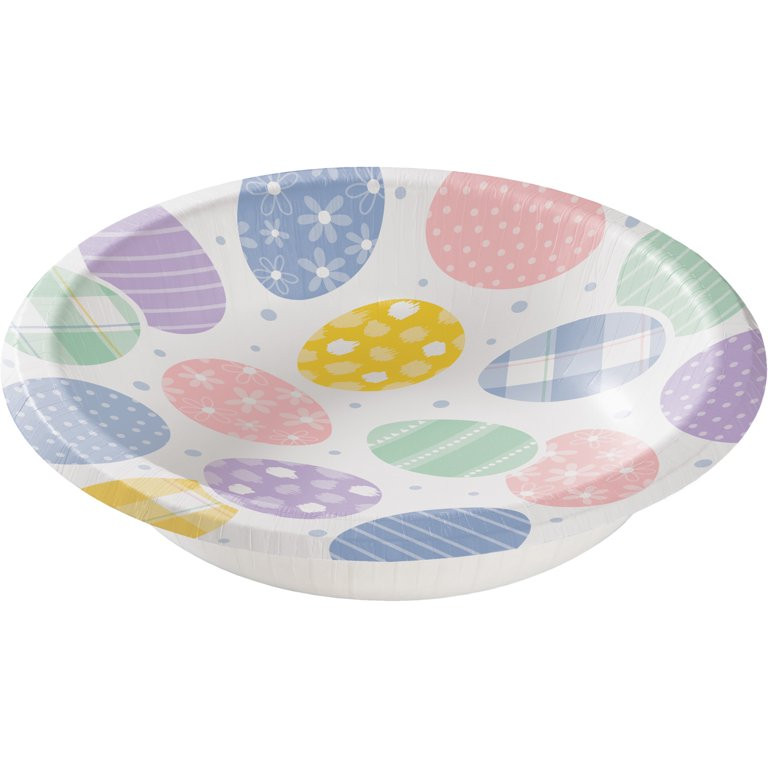Way to Celebrate! Easter Eggs Paper Bowls 20 oz. 8 Ct. Multicolor | Walmart (US)