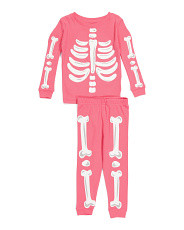 Toddler Girls Glow In The Dark Skeleton Sleep Set | Kids' Halloween | T.J.Maxx | TJ Maxx