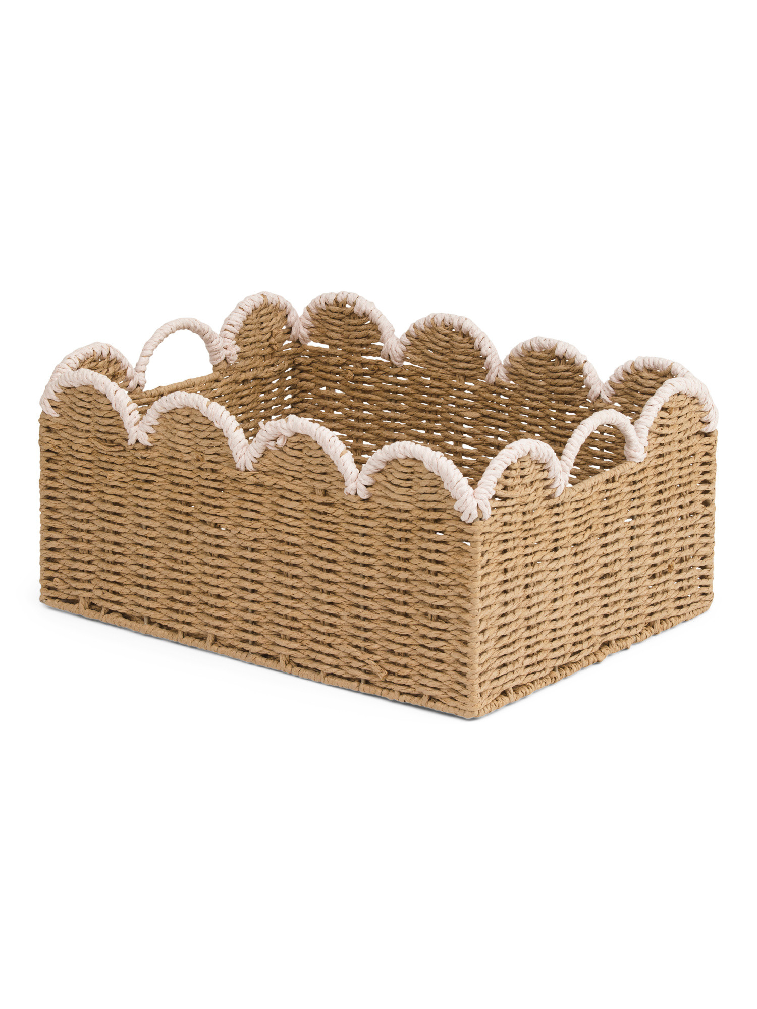Extra Large Basket With Scallop Accent | TJ Maxx