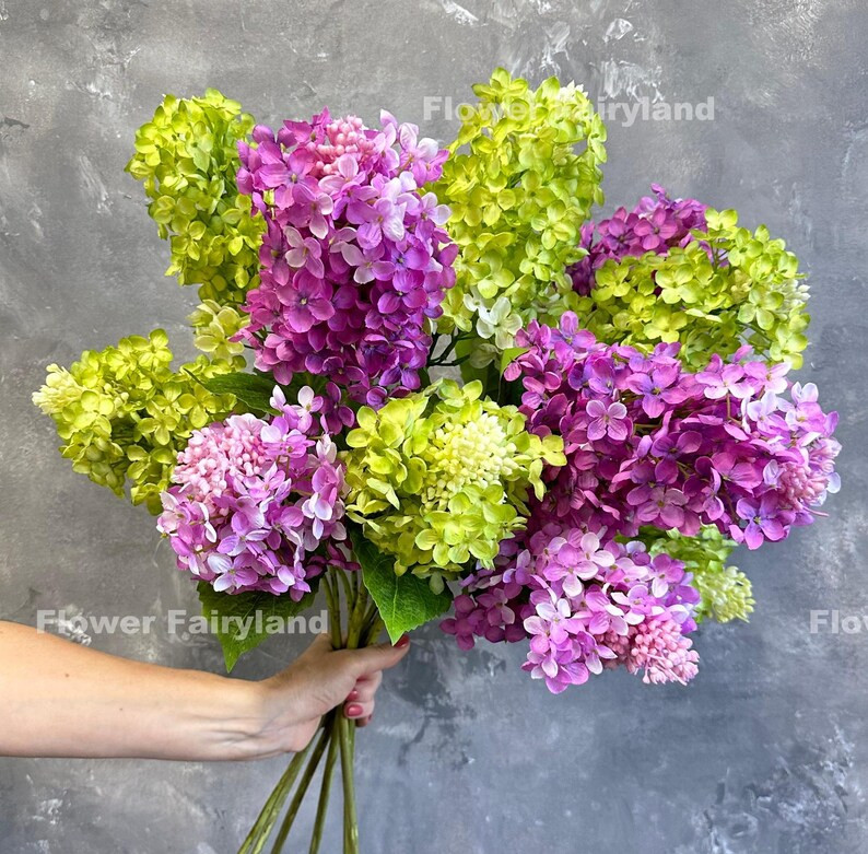 2 Heads Panicle Hydrangea | High Quality Artificial Flower | DIY | Centerpieces | Wedding/home De... | Etsy (US)