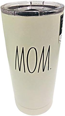 Rae Dunn By Magenta 17 Ounce Insulated Stainless Steel Tumbler (White/MOM) | Amazon (US)