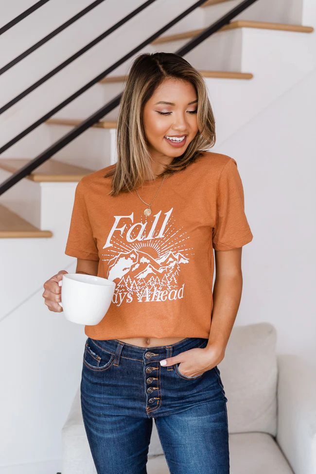 Fall Days Ahead Burnt Orange Graphic Tee | Pink Lily