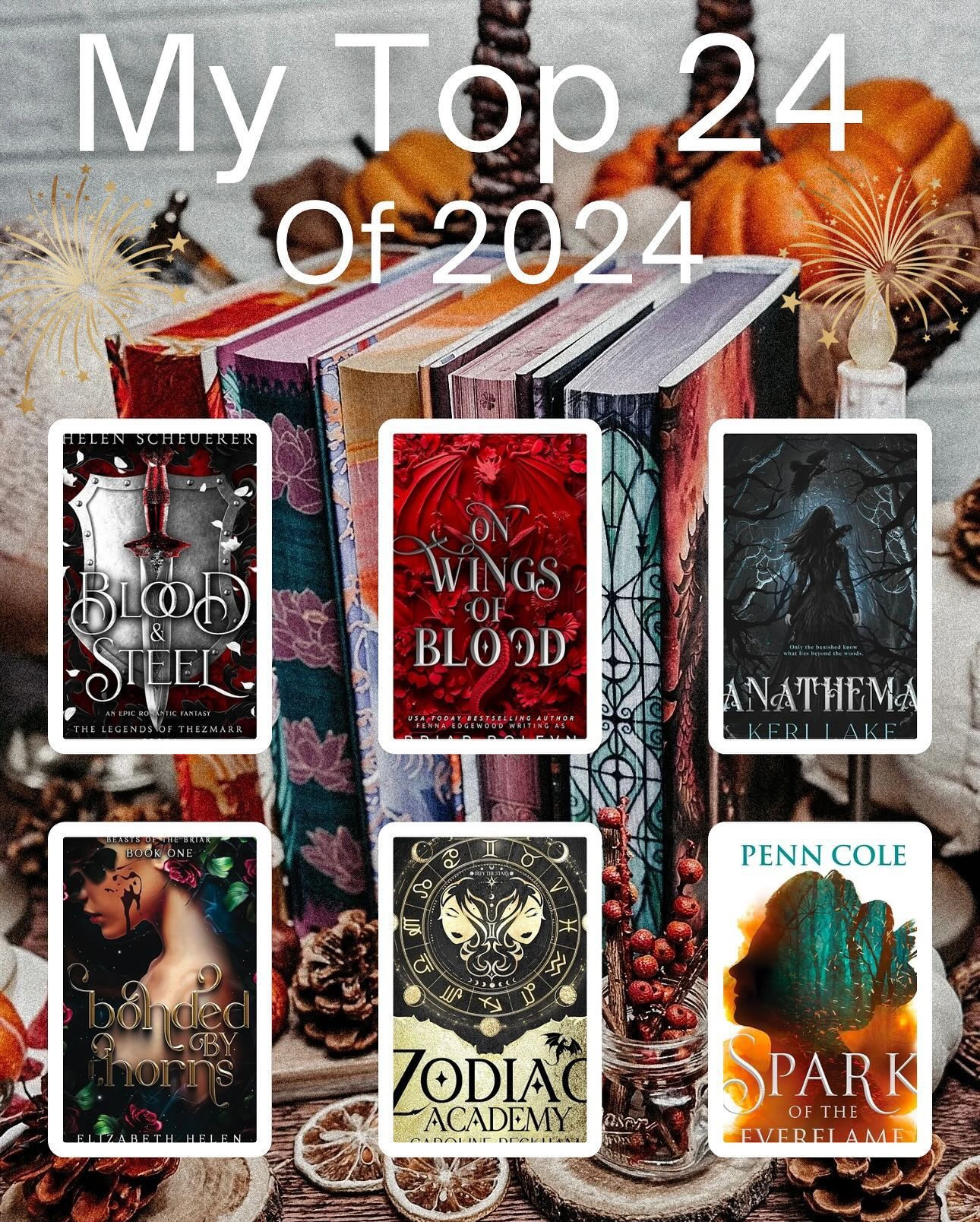 My top 24 reads of 2024! I rated all of these 5 stars! From rom coms, to romantasy, over to spicy romance, then sliding home with dark romance + romantasy books, I’ve got a book for you!

#LTKU #LTKSaleAlert #LTKFindsUnder50