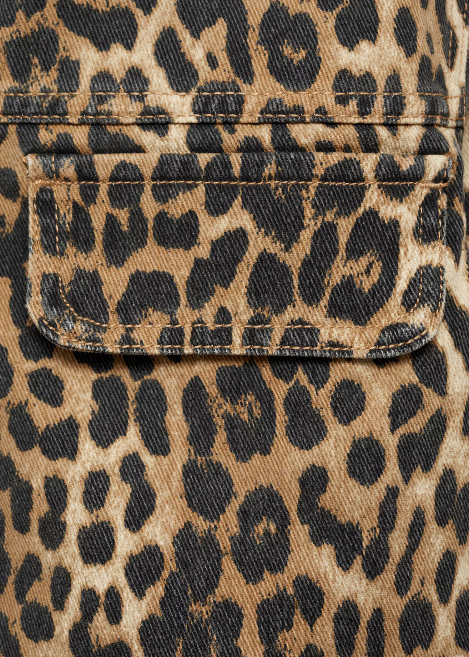 Leopard-print denim jacket - Women | MANGO USA | Mango (US/MX/AU)