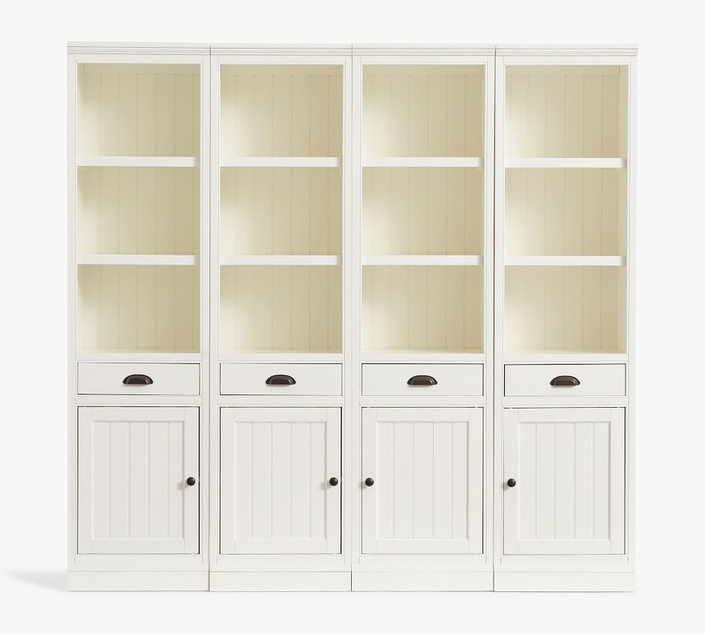 Aubrey 74.5" x 72" 4-Piece Bookcase Set | Pottery Barn (US)