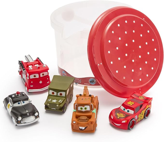 Disney Store Official Pixar Cars Bath Toys Set - Includes 5 Detailed Toys with a Straining Storag... | Amazon (US)