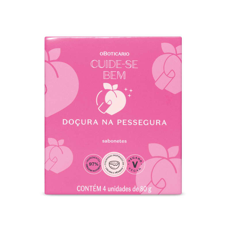 Sabonetes Em Barra Cuide-se Bem Doçura na Pessegura 4x80g | O Boticário | oBoticario (BR)